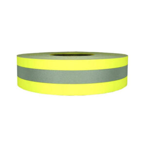 Cinta Reflectiva Ignífuga Amarilla 50mm x Gris 20mm Grippo para Costura